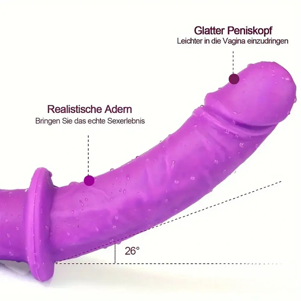 Purple silicone double-headed dildo, photo 3