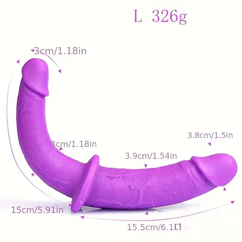 Purple silicone double-headed dildo, photo 4