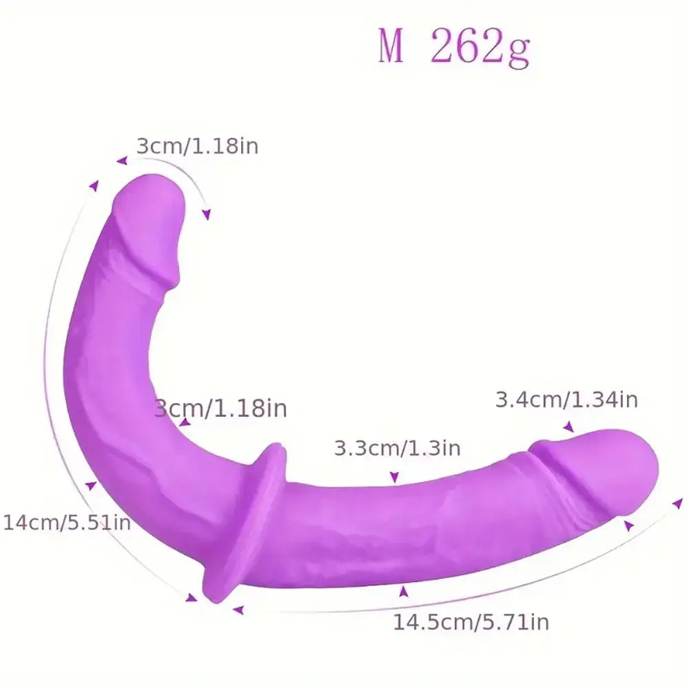 Purple silicone double-headed dildo, photo 5