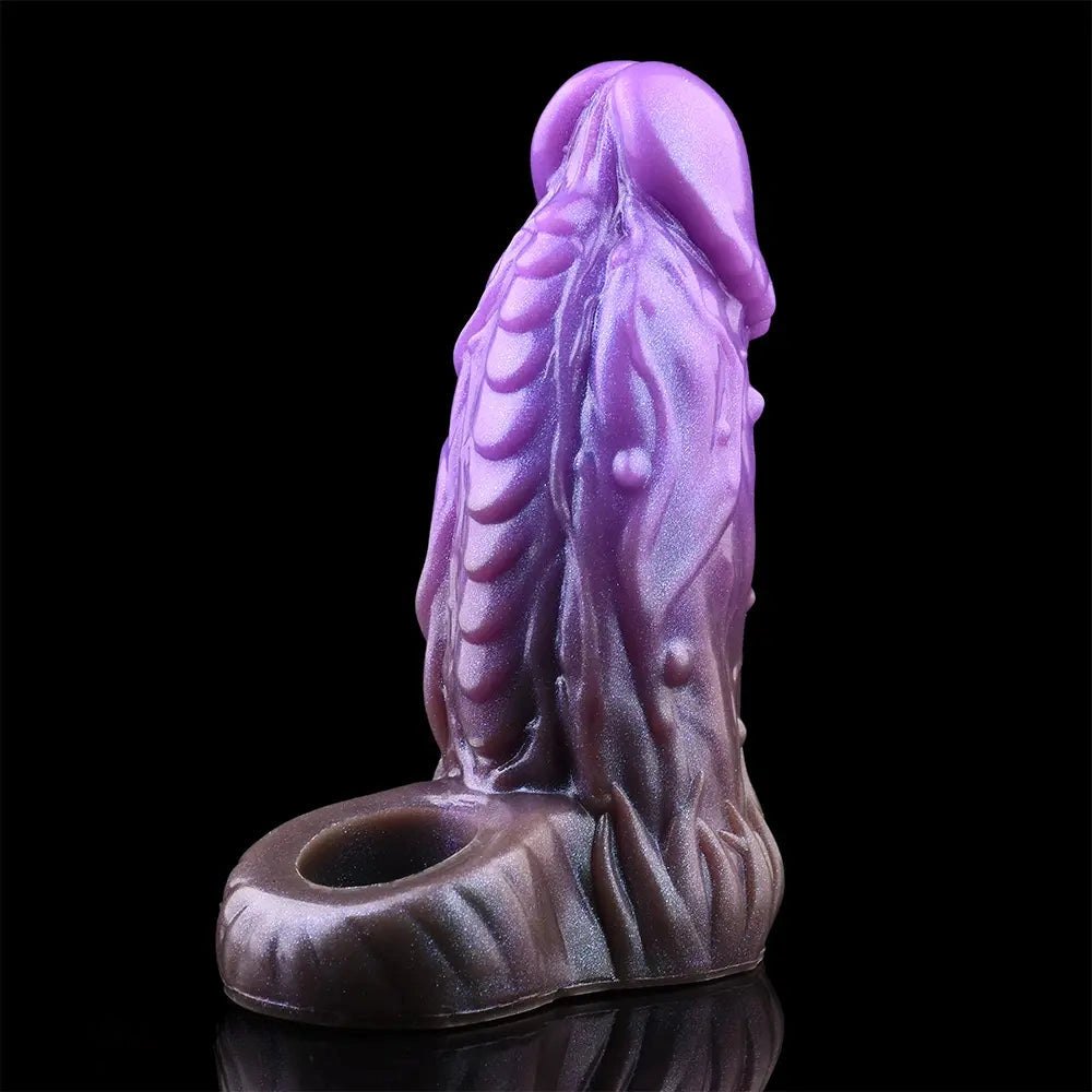Purple silicone dragon fantasy dildo, photo 11