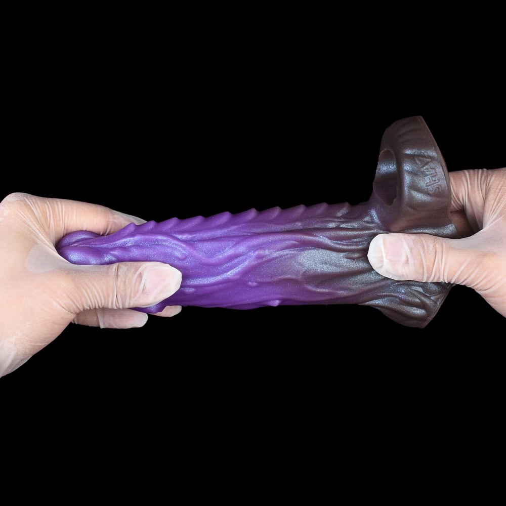 Purple silicone dragon fantasy dildo, photo 4