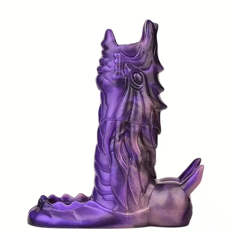 Purple dragon silicone fantasy dildo, photo 1