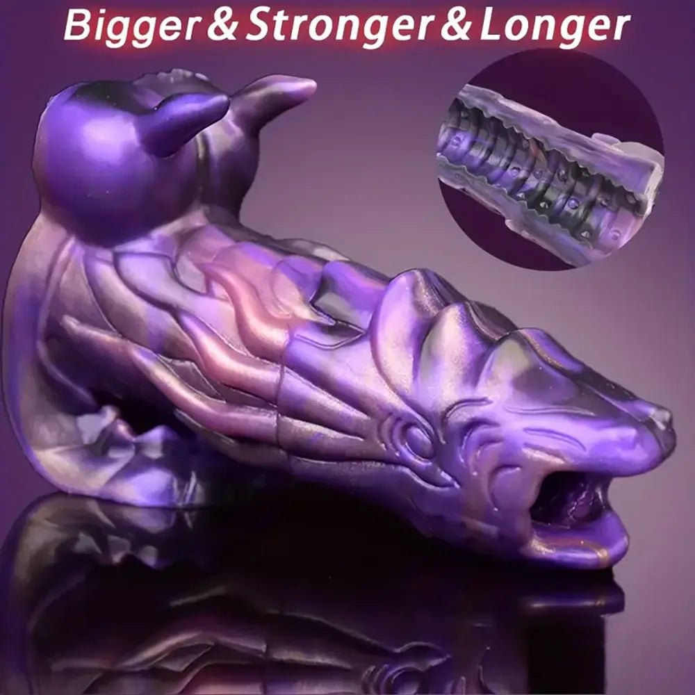 Purple dragon silicone fantasy dildo, photo 3