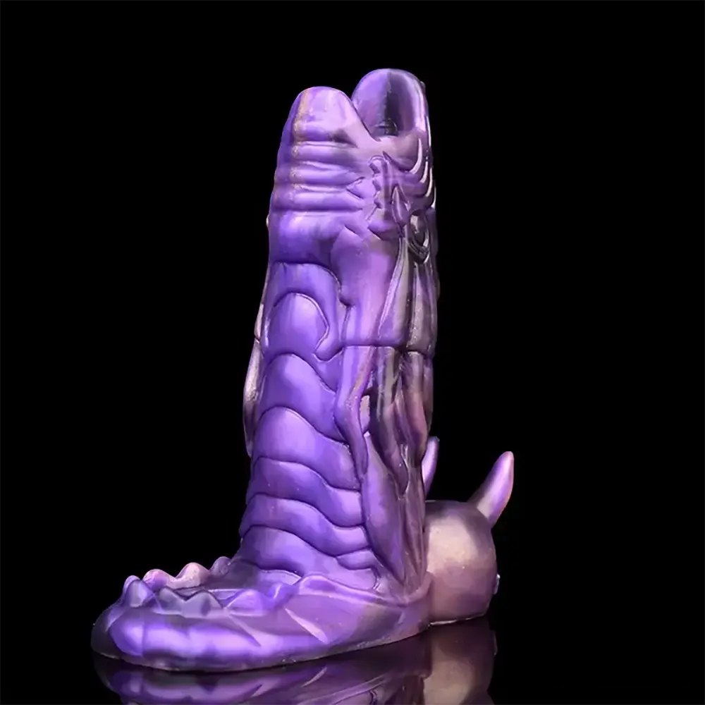 Purple dragon silicone fantasy dildo, photo 6
