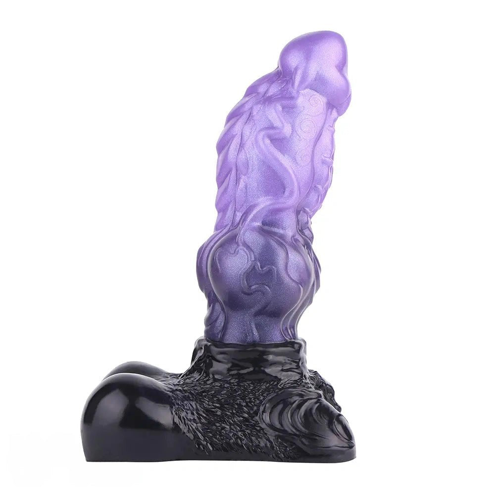 Purple dual-density knot fantasy dildo, photo 1