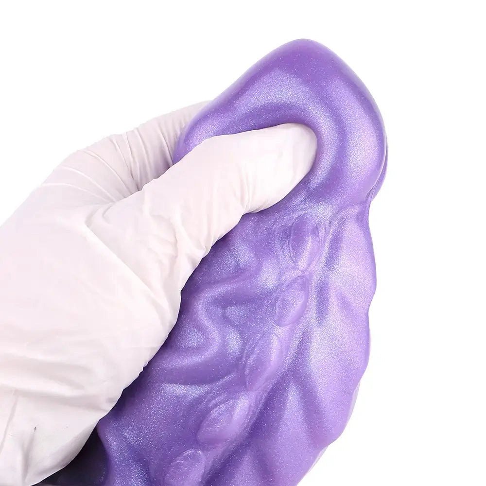Purple dual-density knot fantasy dildo, photo 13