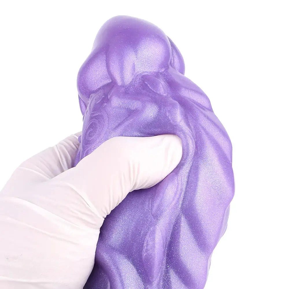Purple dual-density knot fantasy dildo, photo 8