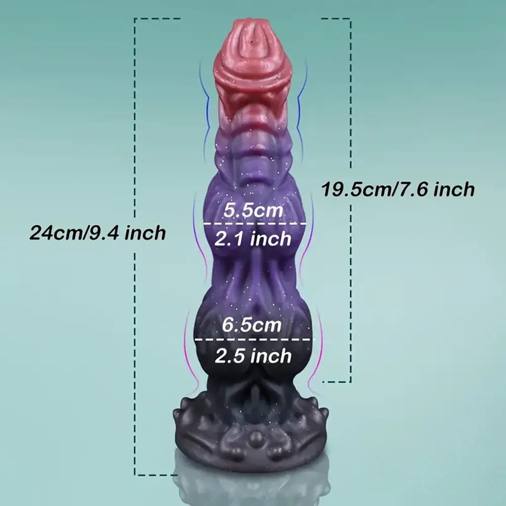 Purple fantasy monster silicone dildo, photo 6