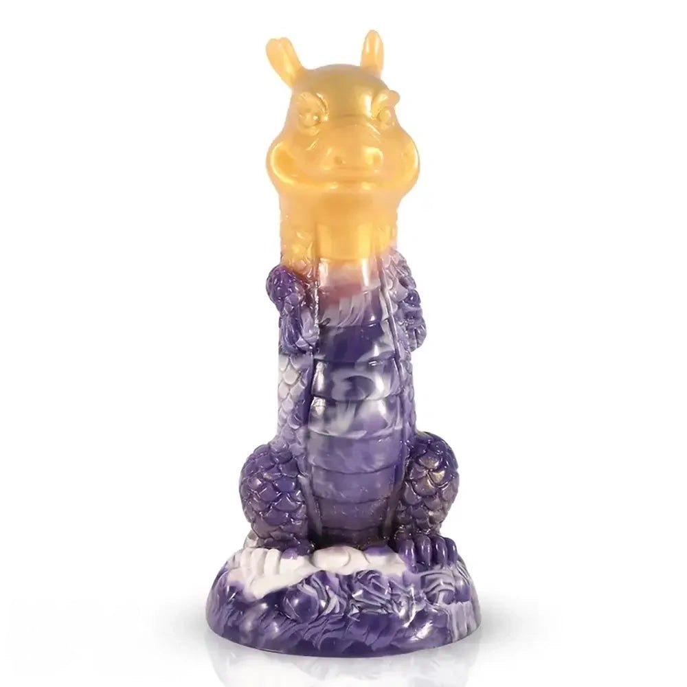 Mixed-color silicone dragon fantasy dildo, photo 6