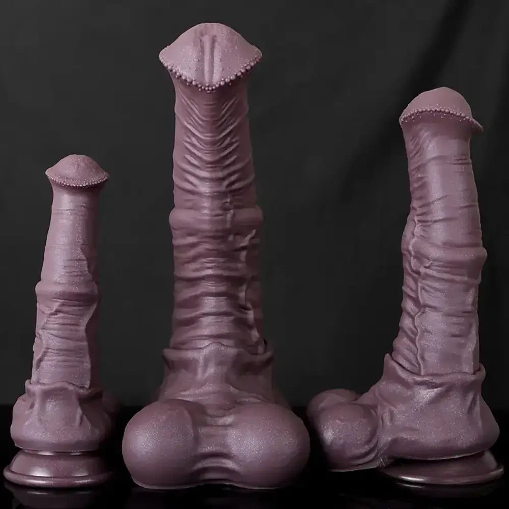 Purple silicone horse-style dildo, photo 10