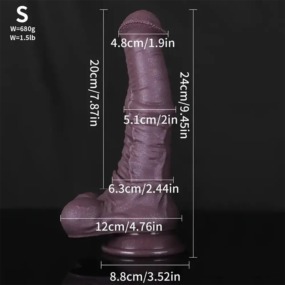 Purple silicone horse-style dildo, photo 3