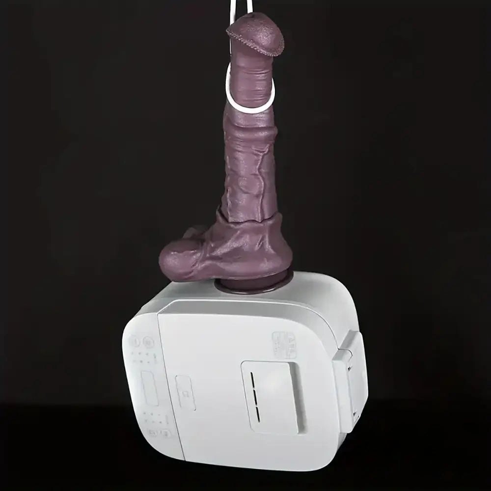 Purple silicone horse-style dildo, photo 4
