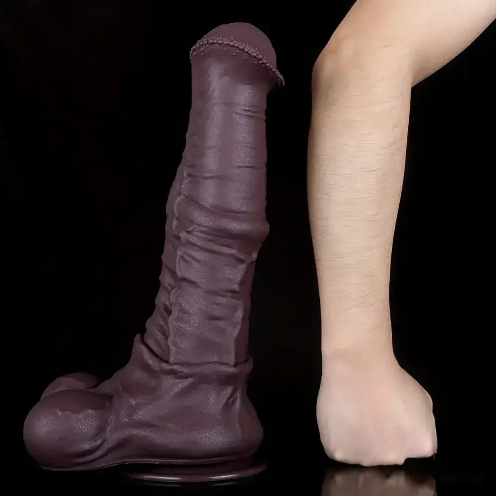 Purple silicone horse-style dildo, photo 5