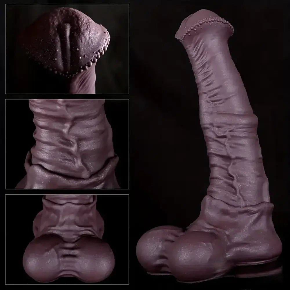 Purple silicone horse-style dildo, photo 6