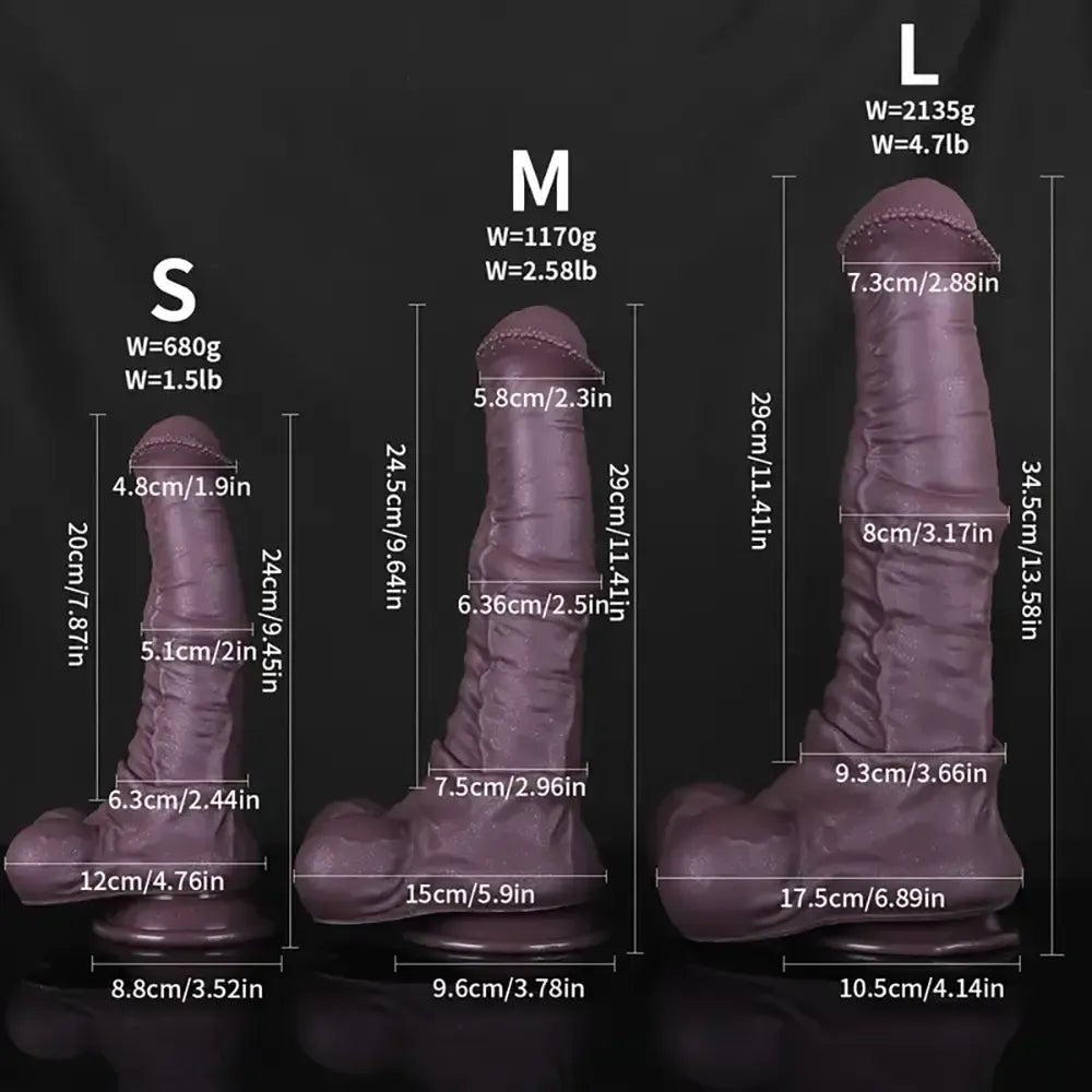 Purple silicone horse-style dildo, photo 7