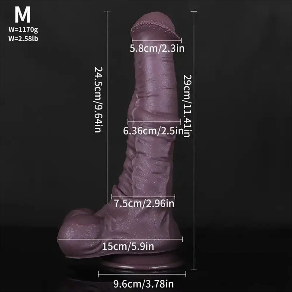 Purple silicone horse-style dildo, photo 8