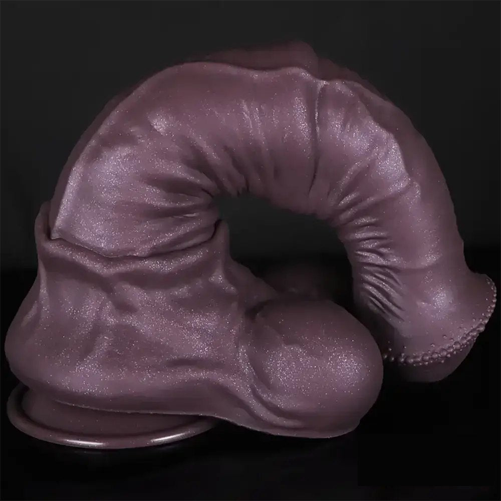 Purple silicone horse-style dildo, photo 9