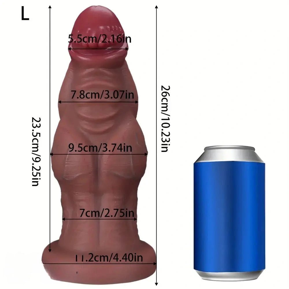 Flesh knotted muscle style fantasy dildo