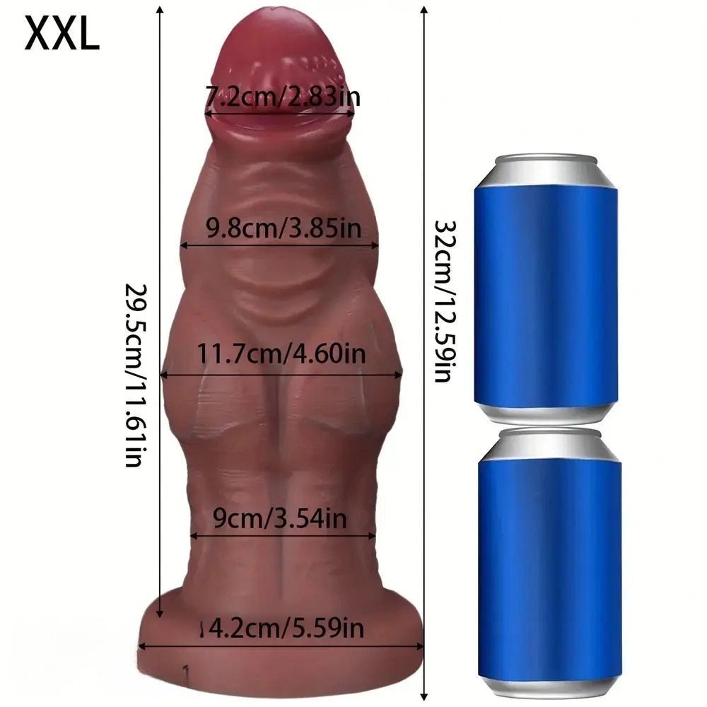 Flesh knotted muscle style fantasy dildo