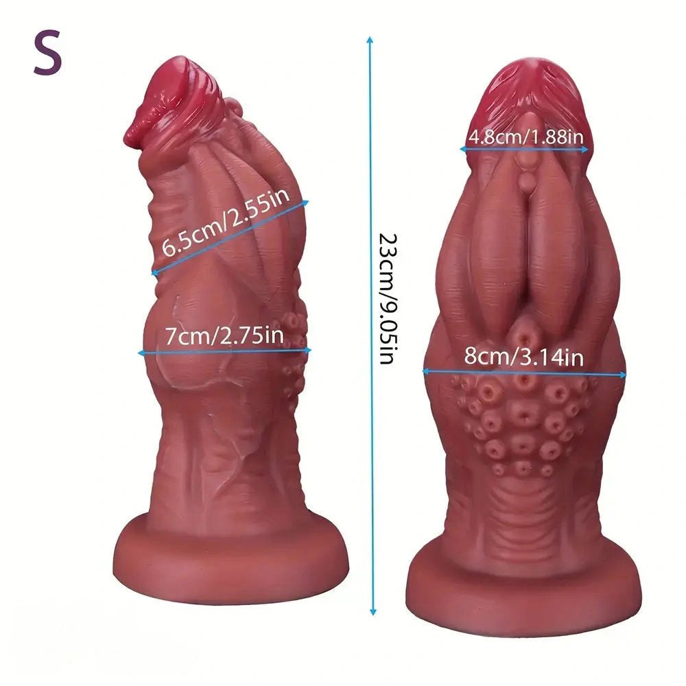 Flesh knotted muscle style fantasy dildo