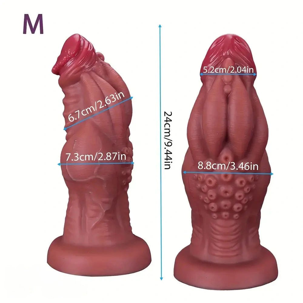 Flesh knotted muscle style fantasy dildo