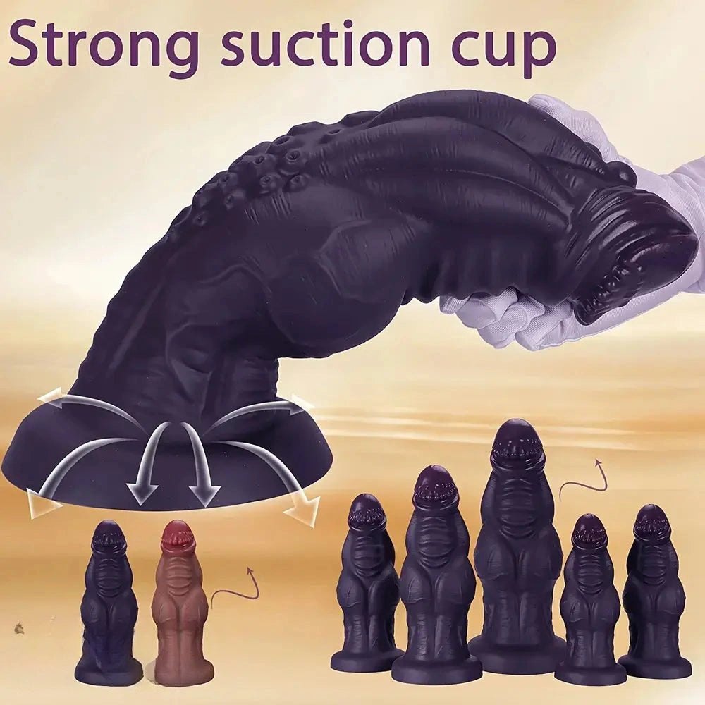 Knotted muscle style fantasy dildo, photo 10