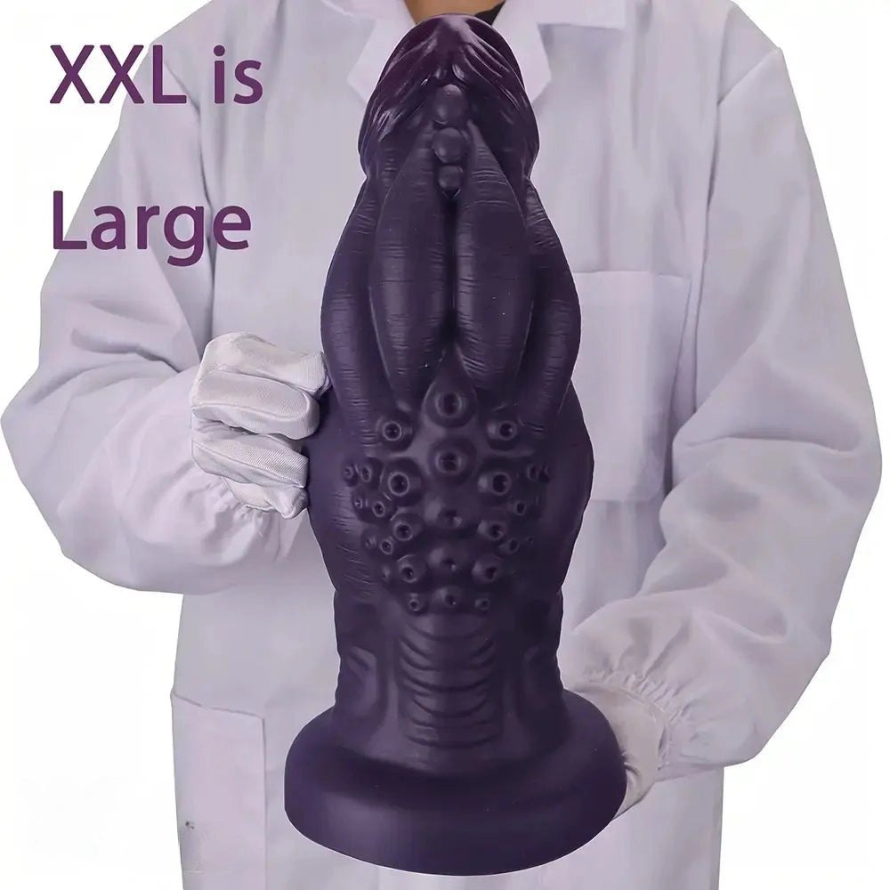 Knotted muscle style fantasy dildo, photo 11