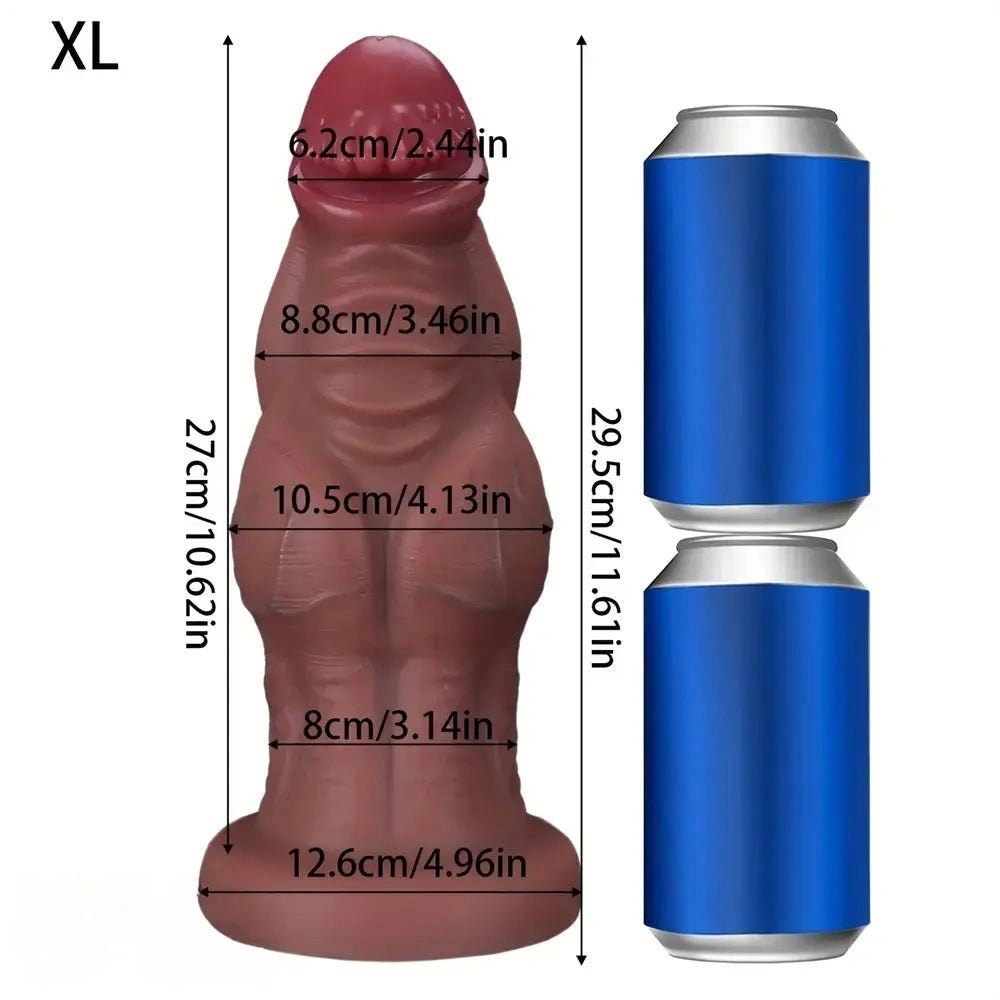Knotted muscle style fantasy dildo, photo 13