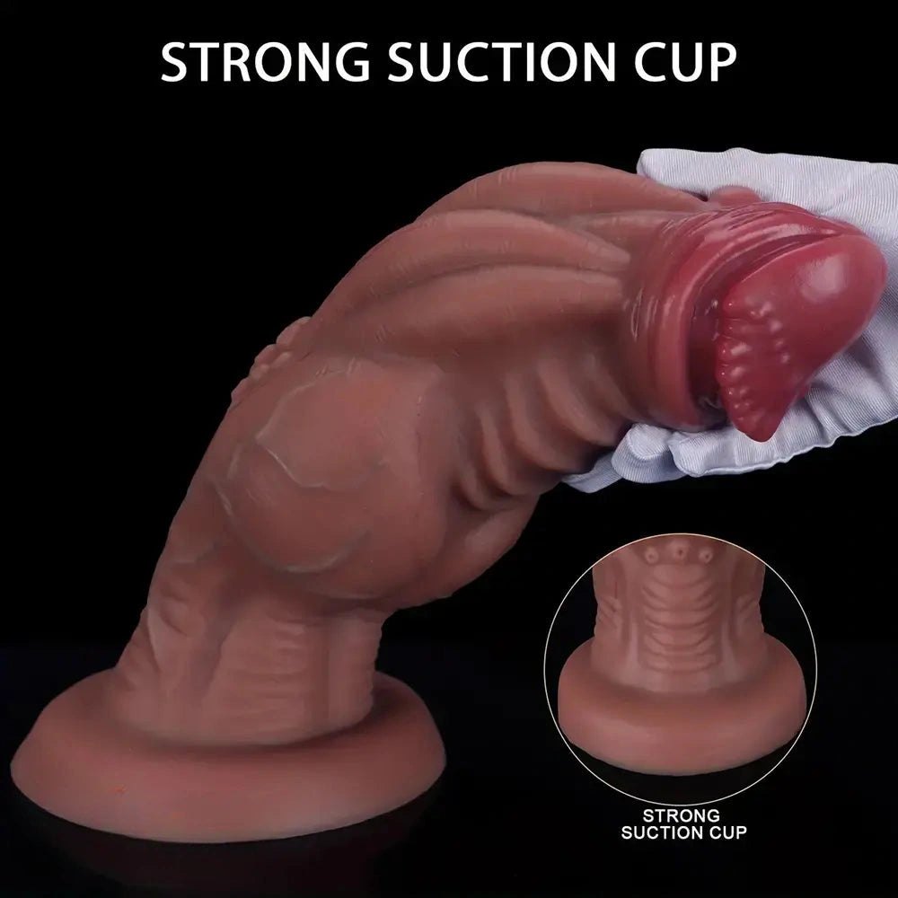 Knotted muscle style fantasy dildo, photo 4