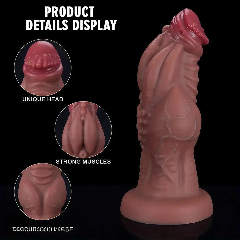 Knotted muscle style fantasy dildo, photo 5