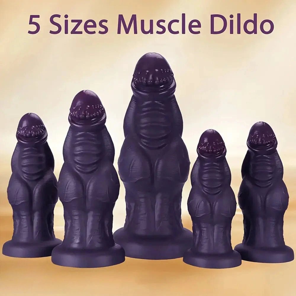 Knotted muscle style fantasy dildo, photo 8