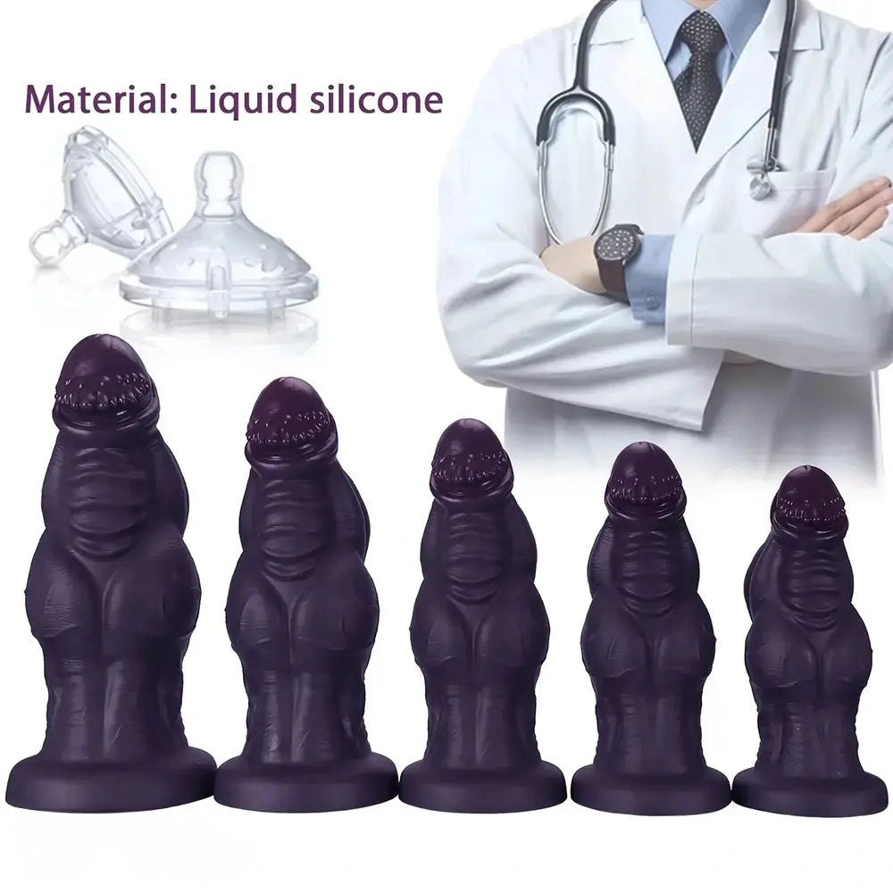 Knotted muscle style fantasy dildo, photo 9