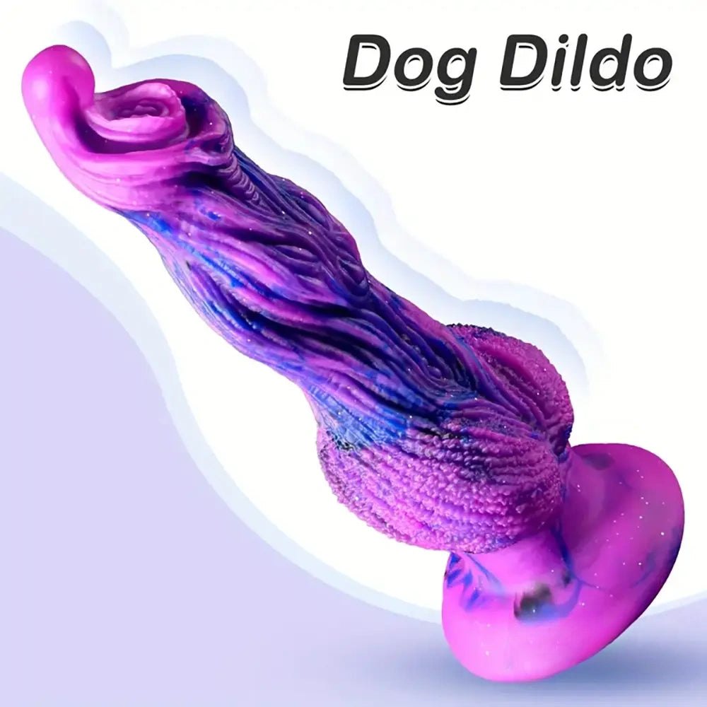 Purple knotted dog dildo, photo 2