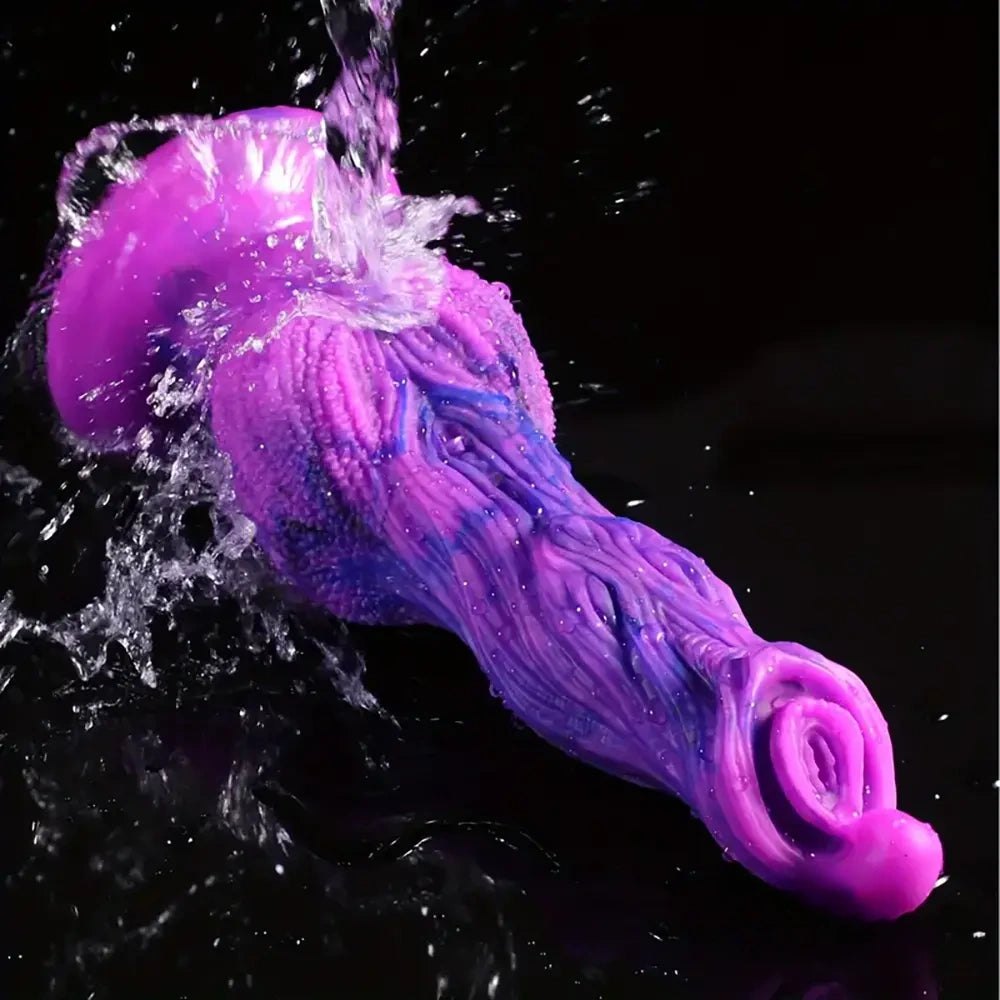 Purple knotted dog dildo, photo 4