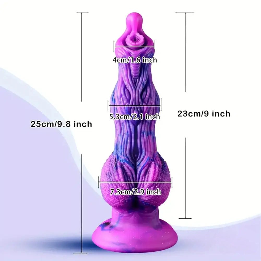 Purple knotted dog dildo, photo 7