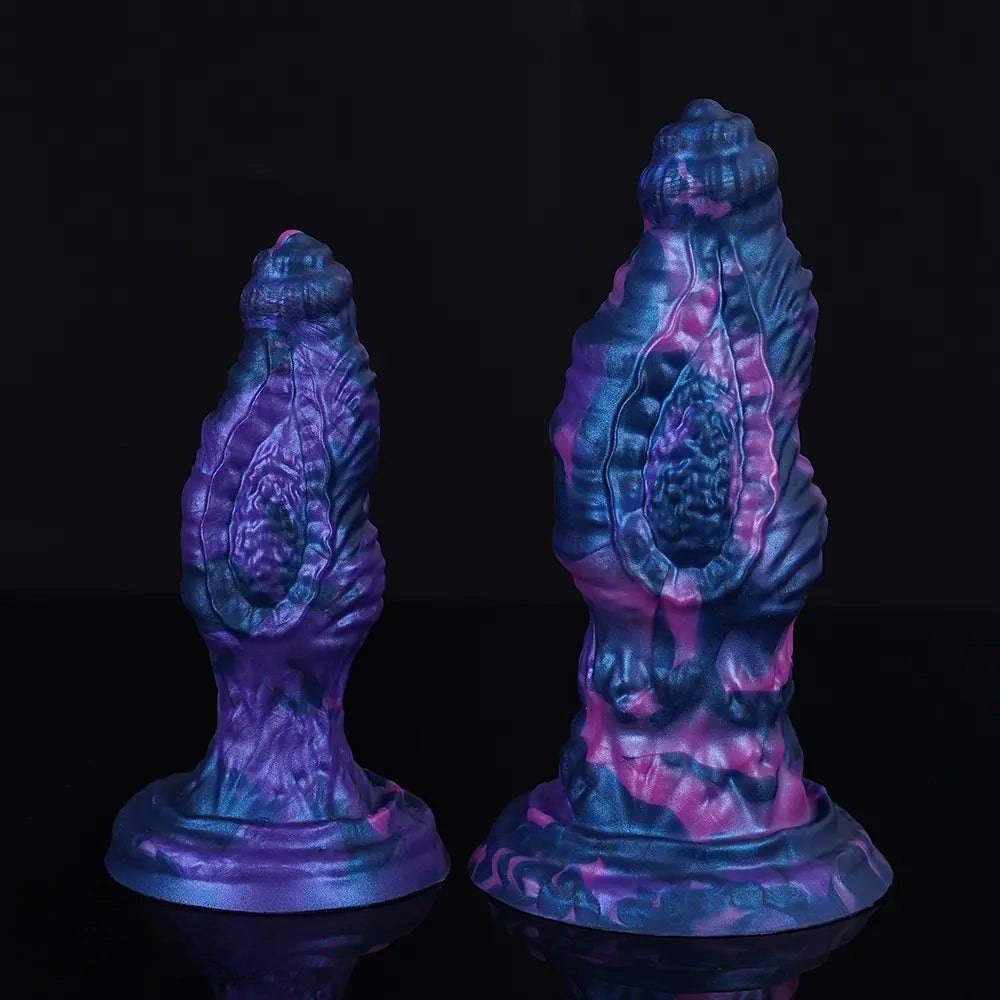 Purple marbled knot animal dildo, photo 11