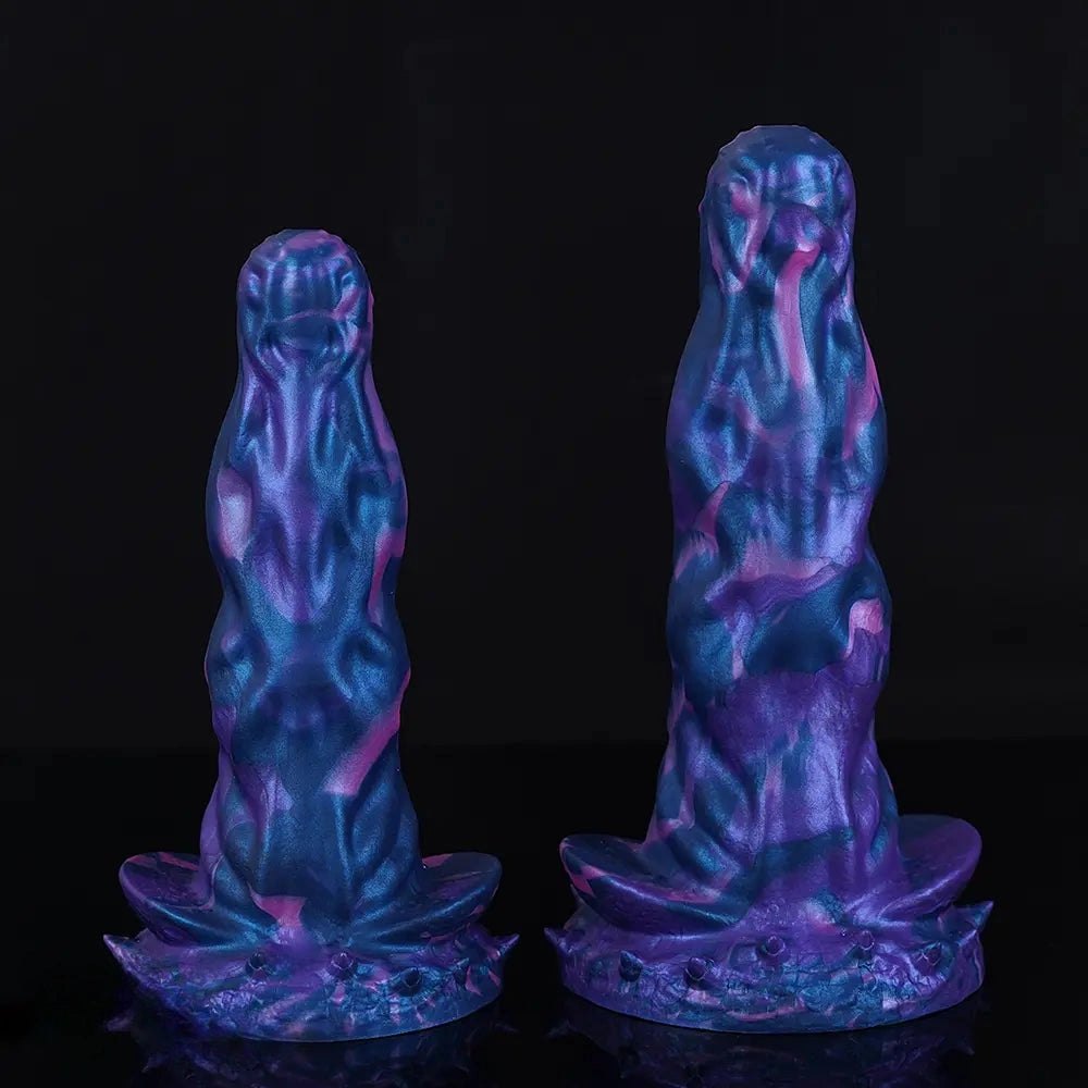 Purple marbled knot animal dildo, photo 12