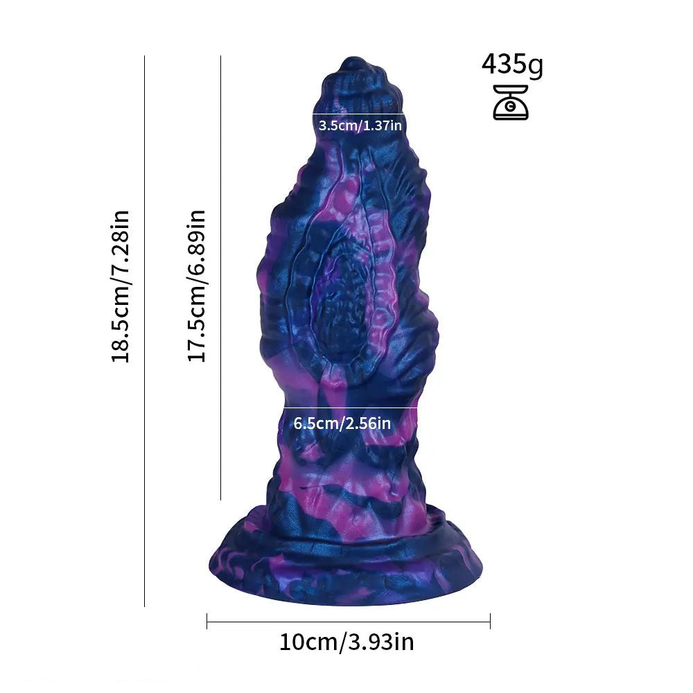 Purple marbled knot animal dildo, photo 5