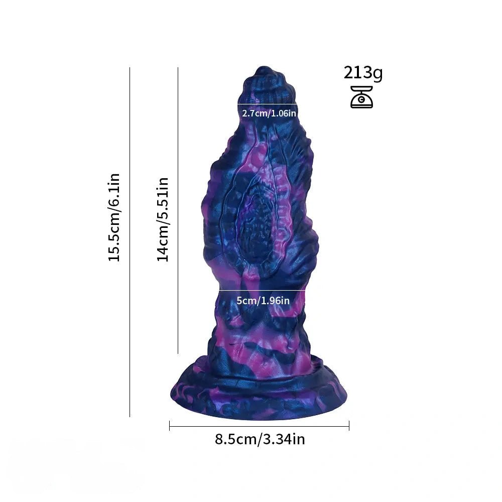 Purple marbled knot animal dildo, photo 6