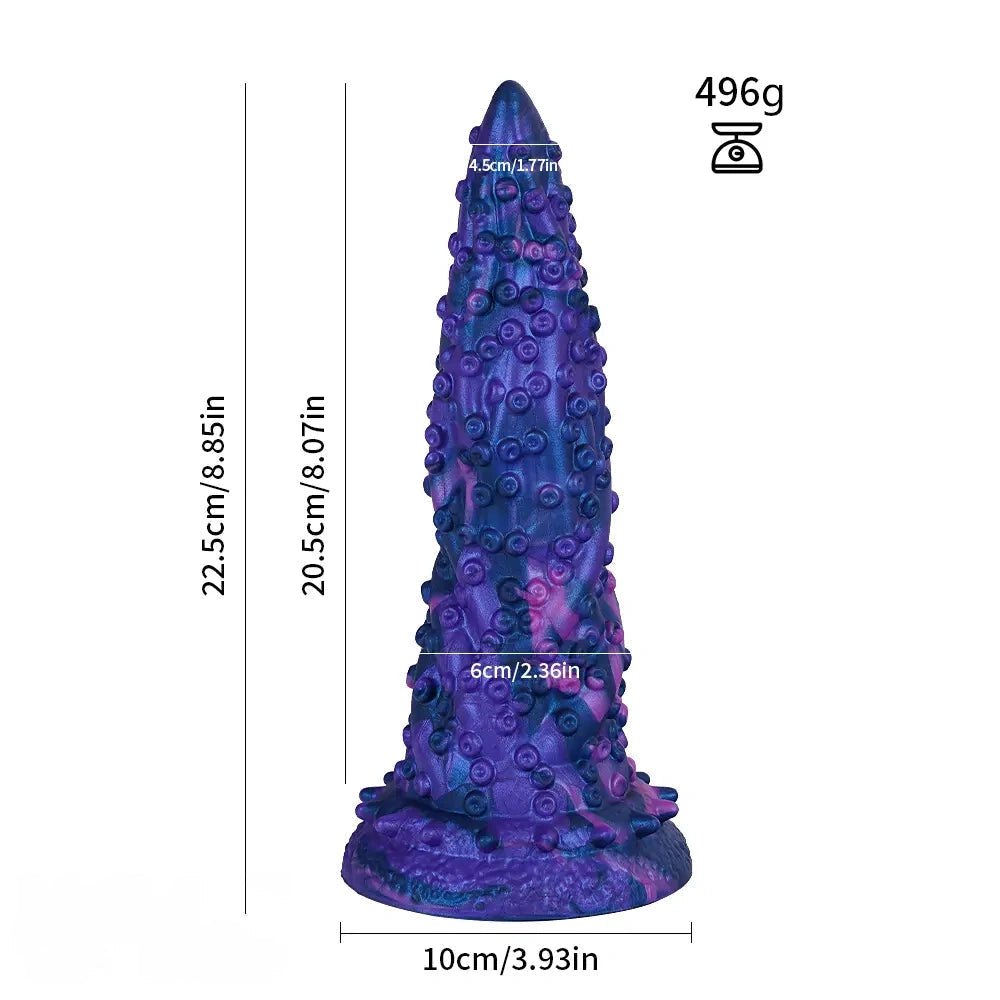 Purple marbled knot animal dildo, photo 9