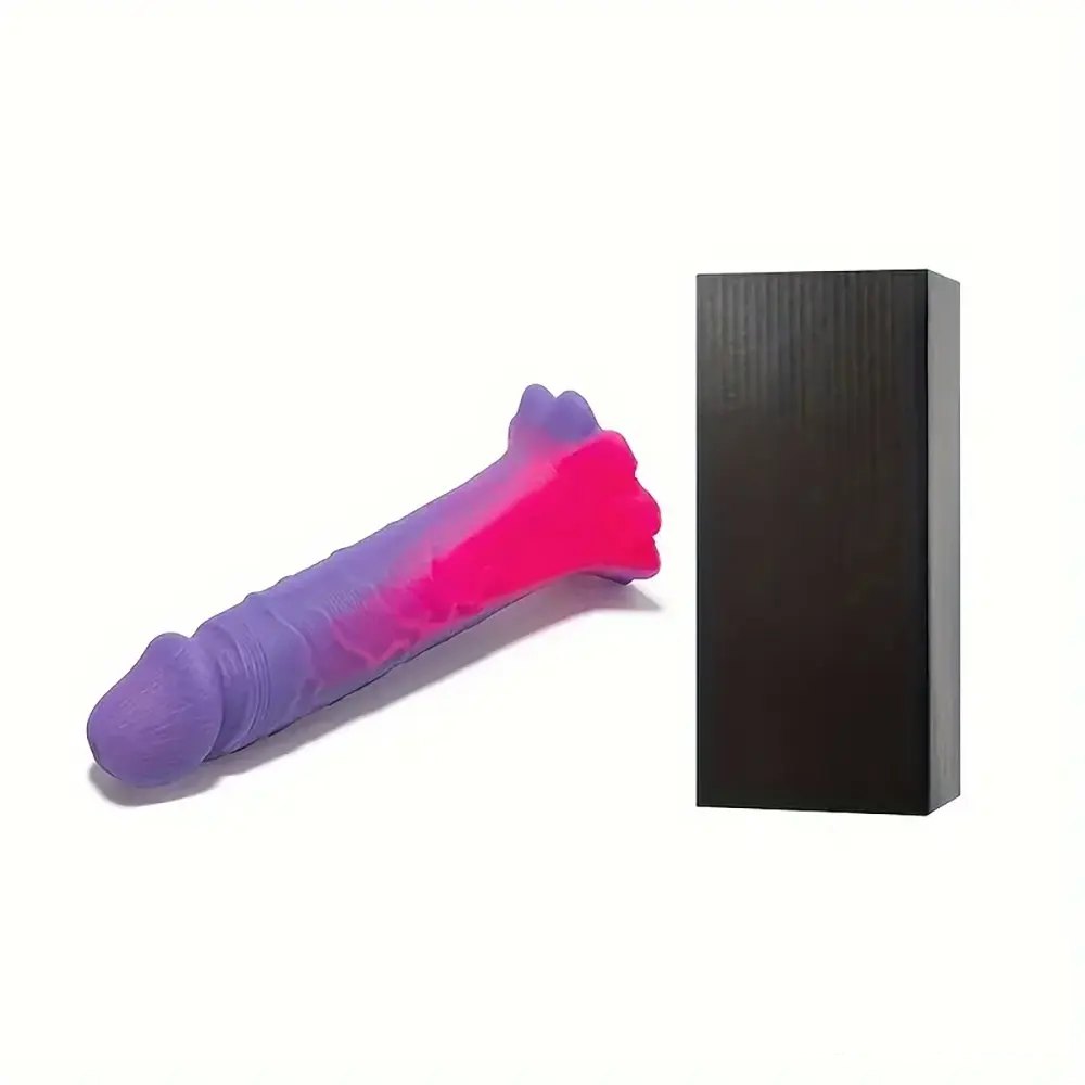 Purple and pink suction cup dildo, photo 3