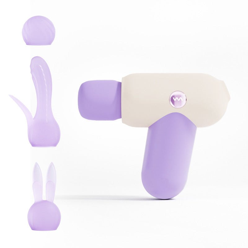 Purple suction clit vibrator with rabbit ear attachment, photo 6