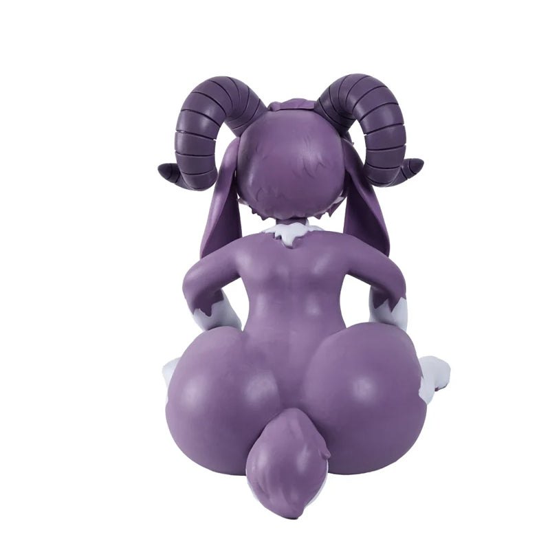 Purple ram-horn furry creature torso doll, photo 2