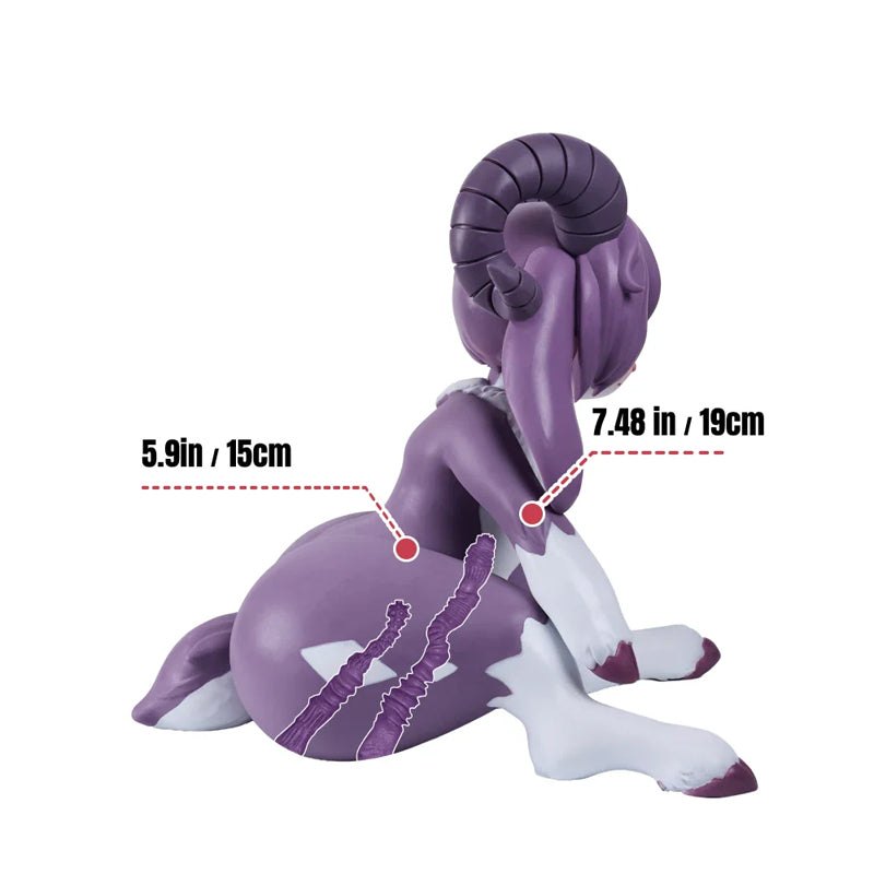 Purple ram-horn furry creature torso doll, photo 4