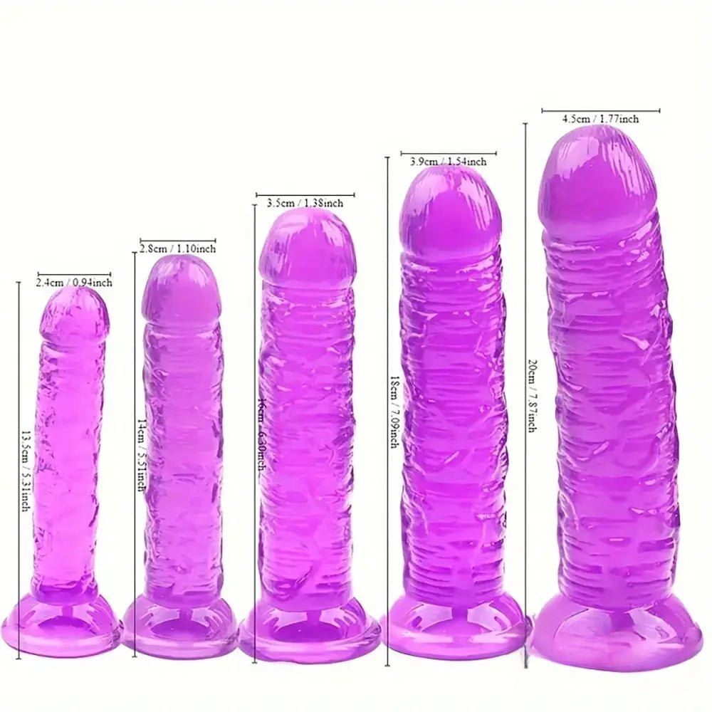 Purple veined PVC realistic dildo, photo 3