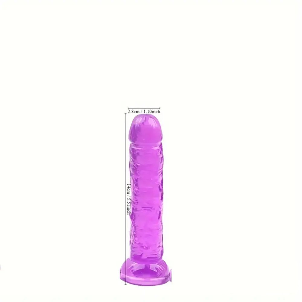 Purple veined PVC realistic dildo, photo 5