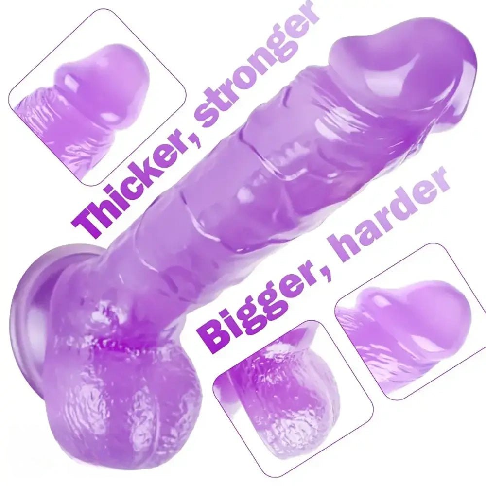 Purple realistic dildo, photo 1