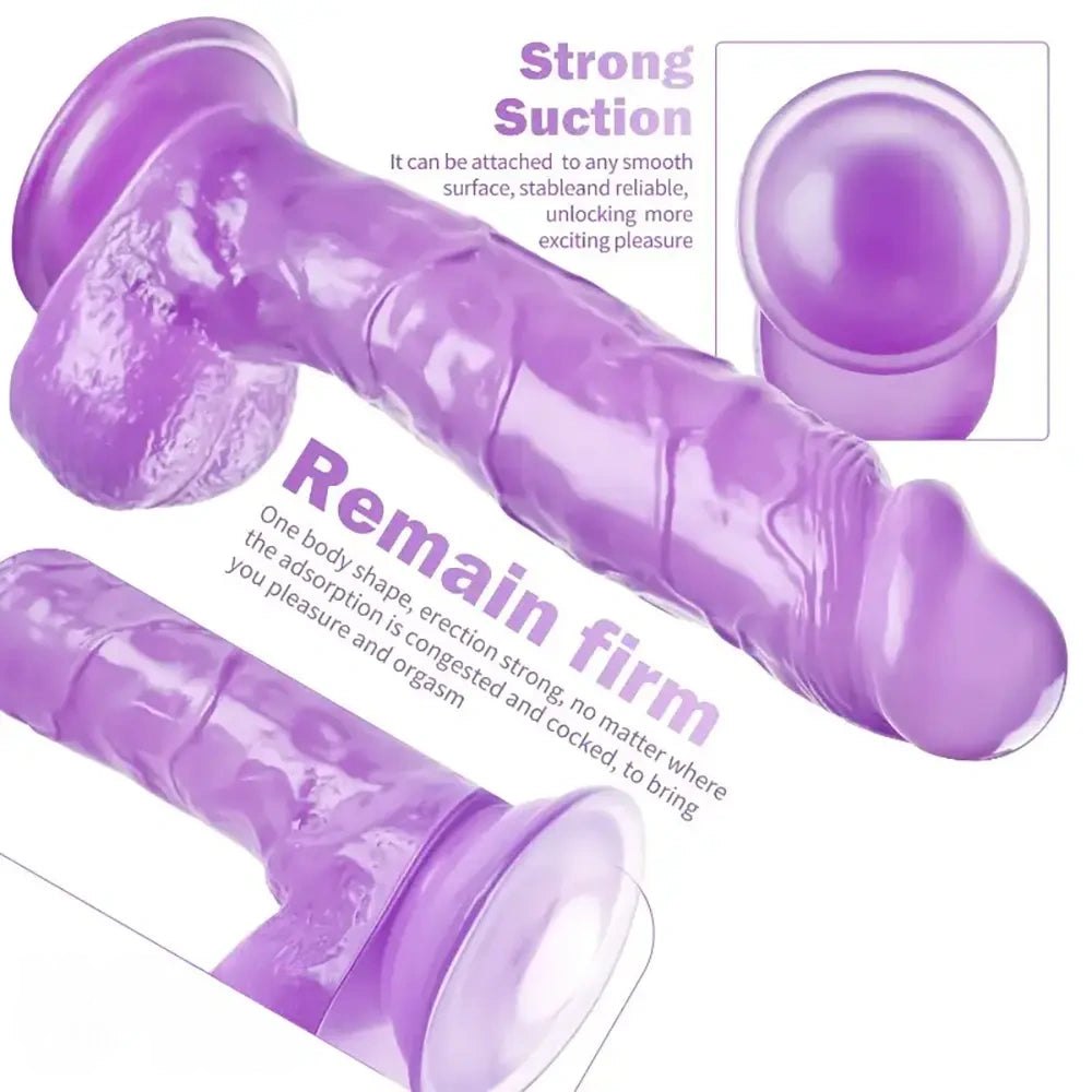 Purple realistic dildo, photo 3