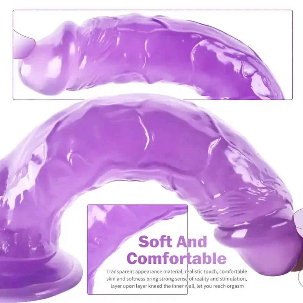 Purple realistic dildo, photo 4