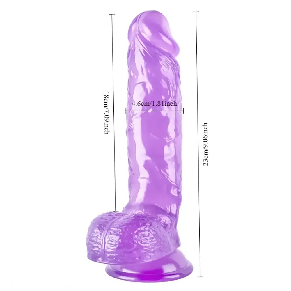 Purple realistic dildo, photo 5